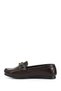 Women's Brown Patent Leather Flat Sole Buckled Ballet Flats - 5