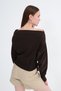 Kayık Neckline Crop Sweatshirt S06044 - 6
