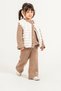 Girl's Plush Vest, Ruffle Detailed Knit Sweater and Wide-Legged Trousers 3-Piece Set 8305 Wnt - 2