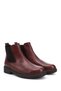 Burgundy Antique Gön Genuine Leather Round Toe Rubber Sole Heeled Elastic Women's Chelsea Boots 42424 - 4