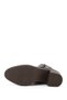 Women's Brown Double Zipper Thick Heeled Boots - 7