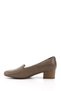 Mink Antique Genuine Leather Blunt Toe Short Thick Heeled Women's Shoes 13312 - 4