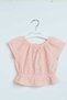 Embroidered Solid Denim Blouse for Baby Girls