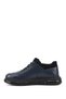 Men's Navy Blue Genuine Leather Lace-Up Shoes - 5