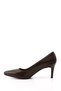 Women's Brown Platinum Pointed Toe Thin Heeled Genuine Leather Stiletto - 6