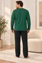 Seasonal 100% Cotton Large Size Men's Cotton Pajama Set - 4