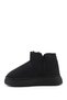 Women's Black Suede Thick-Soled Fur Boots - 6