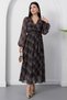 Double-Breasted Collar Long Sleeve Plaid Chiffon Dress 2026-4527 - 4