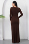 Double-Breasted Collar, Waist Buckle, Long Sleeve Dress K-262671 - 7