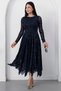 Crew Neck Skirted Glitter Tulle Dress Dks1387-1 - 5