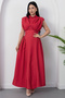 High Neck Tie-Back Polka Dot Dress Grs3945 - 6