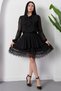 Collared Bowknot Skirt Layered Chiffon Dress with Lace Grs3890 - 6