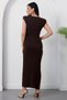 Crew Neck Gathered Side Buckle Dress K-251642 - 7