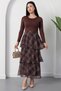 Layered Skirt Crew Neck Dress 2026-4553 - 4