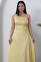 One-Shoulder Satin Dress with Waist Window Detail K-251654 - 2