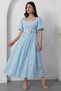 Rochie cu guler pătrat și curea GRS3980 - 6