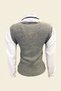 Gray Knitwear Sweater with Bead Embroidered Shirt Detail on the Collar - 3