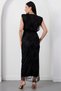 Oval collar buckle glitter dress grs4113 - 7