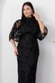 High Collar Sleeveless Glitter Dress Grs4153 - 2