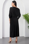Boat Neck Waist Buckled Sandy Dress Dks1328 - 8