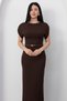 Crew Neck Flounce Sleeve Dress Dks3004 - 2
