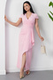 Double-Breasted Collar Skirt Pleated Slit Dress Jnl3115 - 6