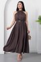Halter Neck Leather Belted Polka Dot Dress K-261729 - 3