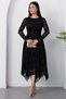 Crew Neck Skirted Glitter Tulle Dress Dks1387-1 - 5