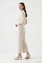 Women's Beige Antique Pointed Toe Medium Thick Heeled Genuine Leather Shoes - 4