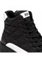 Men's High Sole Black Parachute Fabric White Skin Detailed Half Ankle Sports Boots - 4