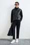 Glen Men's Knitted Goose down Inflatable Coat Black
