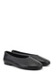 Women's Black Genuine Leather Ballerinas - 3