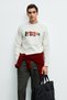 سويت شيرت رجالي من فين باللون الأبيض الفاتح - 2