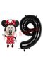 Minnie Mouse 1st Birthday Set: Minnie Mouse Themed Balloons and Black Number Balloon Set - 2