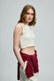 121020035 Jade Zero Sleeve T-Shirt Women's T-Shirt Cream - 3