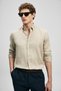 Pitaya Men's Linen Shirt Comfort Fit Beige - 5