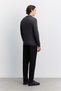 Men's Anthracite Polo Collar Zippered Rayon Blended Regular Fit Knitwear Sweater A62Y5022 - 5