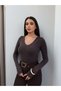 V-Neck Long Sleeve Blouse