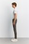 Men's Gray Khaki Antique Washed Cotton Elastane Madrid Comfort Slim Fit Jean Trousers A62Y3530 - 4