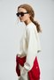 Alıce Women's Knitted Sweatshirt Off-White - 5