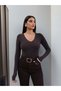 V-Neck Long Sleeve Blouse - 2