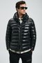 Gabriel Men's Hooded Goose down Shiny Puffer Coat Black - 2