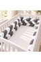 Knotted Braided Crib Bumper - Grey - 280 cm - 5