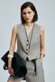 Bloom Women's Lyocell Blended Linen Vest Mink - 3