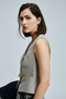 Bloom Women's Lyocell Blended Linen Vest Mink - 5