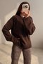 Sparkly Basic Sweater Brown - 8