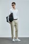 Plus Smart Men's Chino Pants Slim Fit Camel Hair - 4