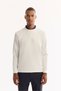 Men's Ecru Crew Neck Cotton Bi-Stretch Printed Regular Fit Sweatshirt A52Y1264