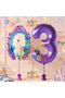 Frozen Balloon 3 Year Old Birthday Set Frozen Elsa Concept Balloon and Purple Number Balloon Birthday Set