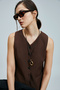 Ruma Women's Vest Brown - 3